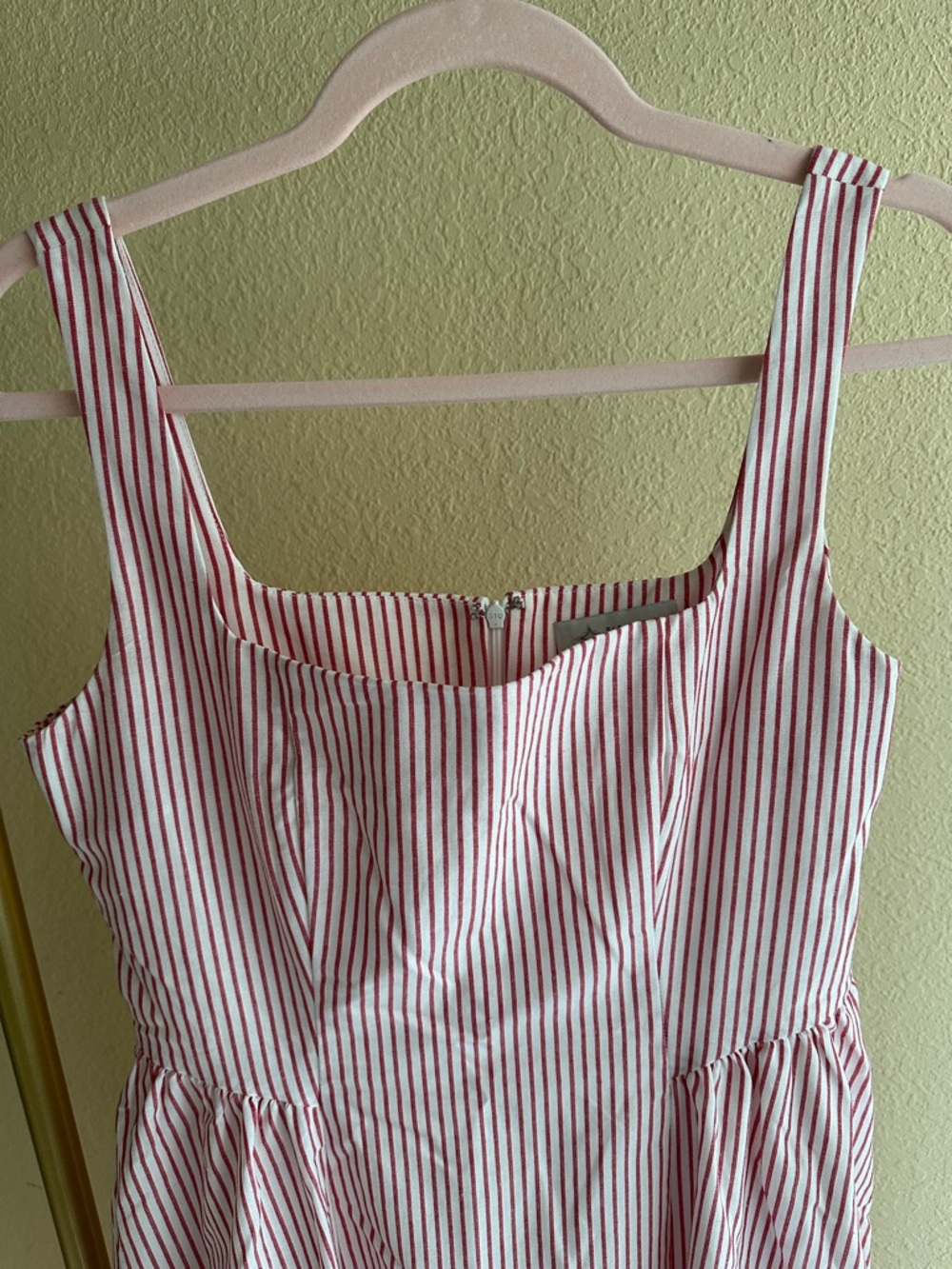 Wayf Red and White Striped Midi Dress - Picture 2 of 8
